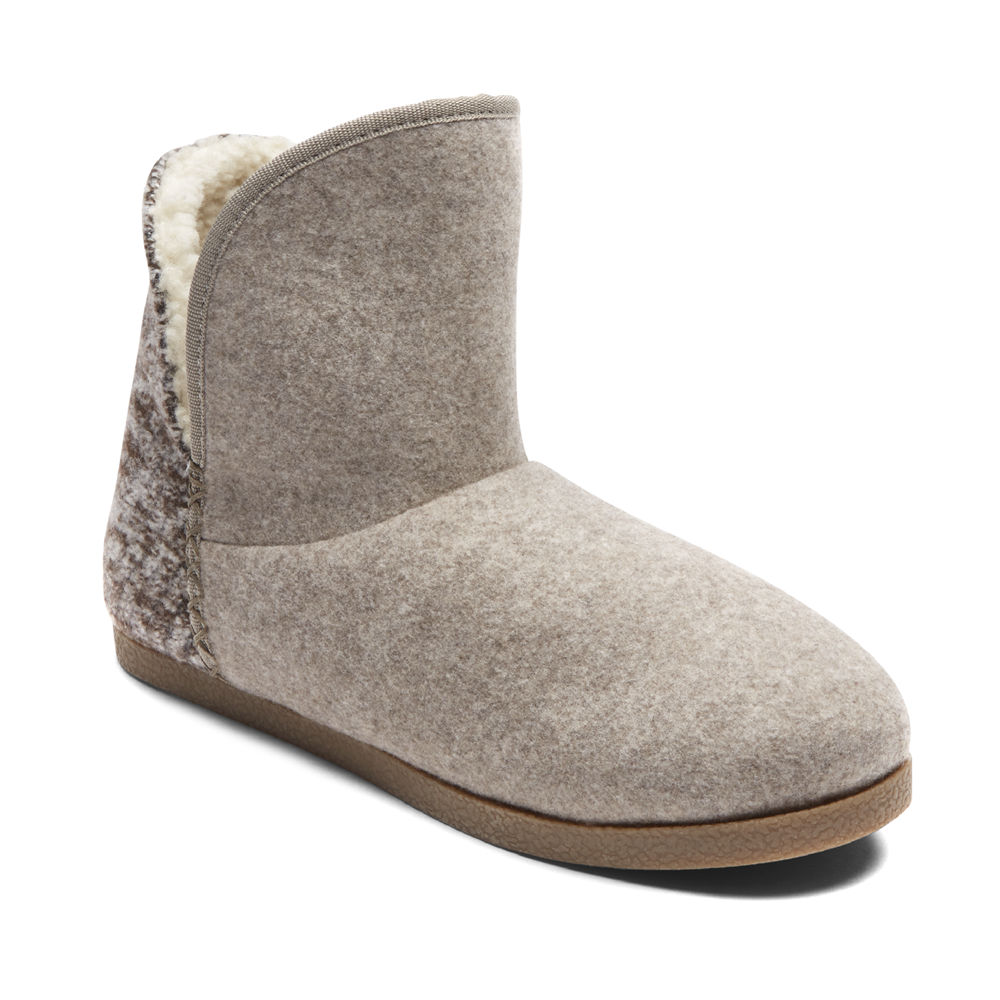 Rockport Singapore Womens Boots - truTECH Veda Slipper Grey - RU5821493